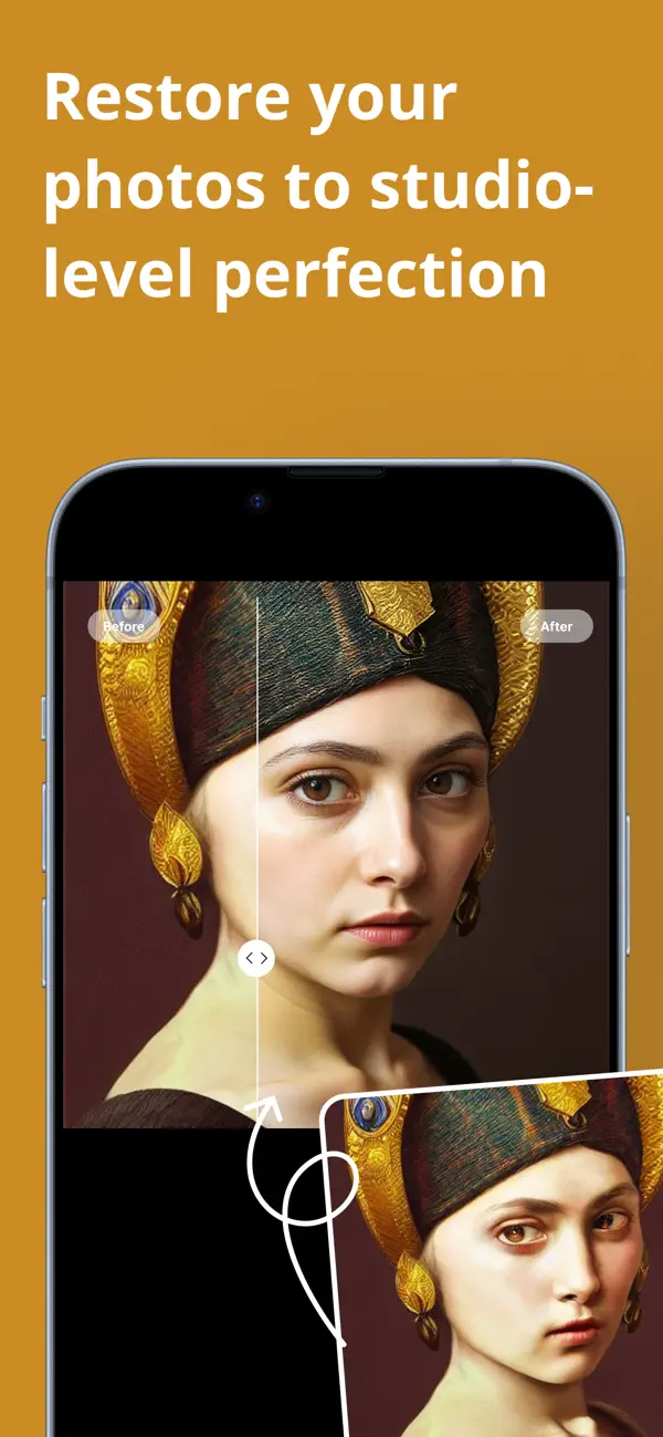 A vintage portrait digitized and restored to studio quality with the Refect app